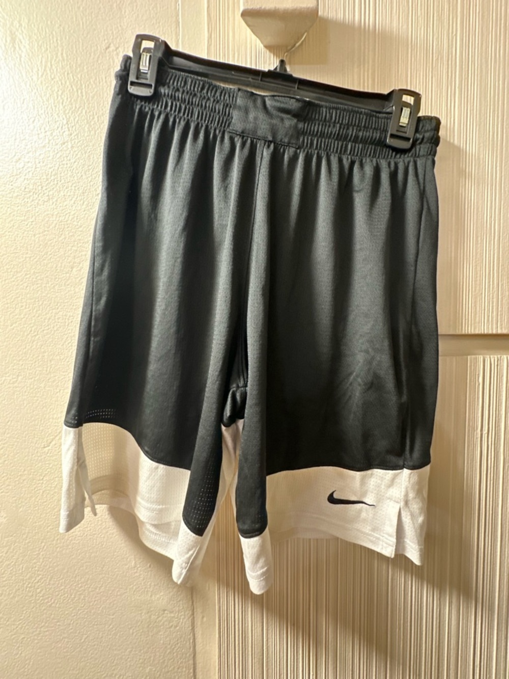 Nike Men’s Black with White Hem Athletic Shorts